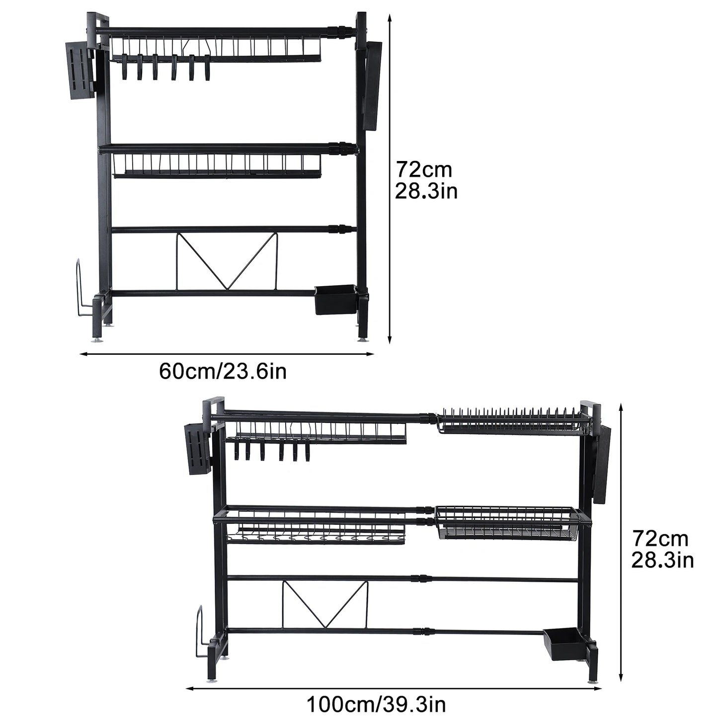 2 Tier Kitchen Storage Shelf Above Sink