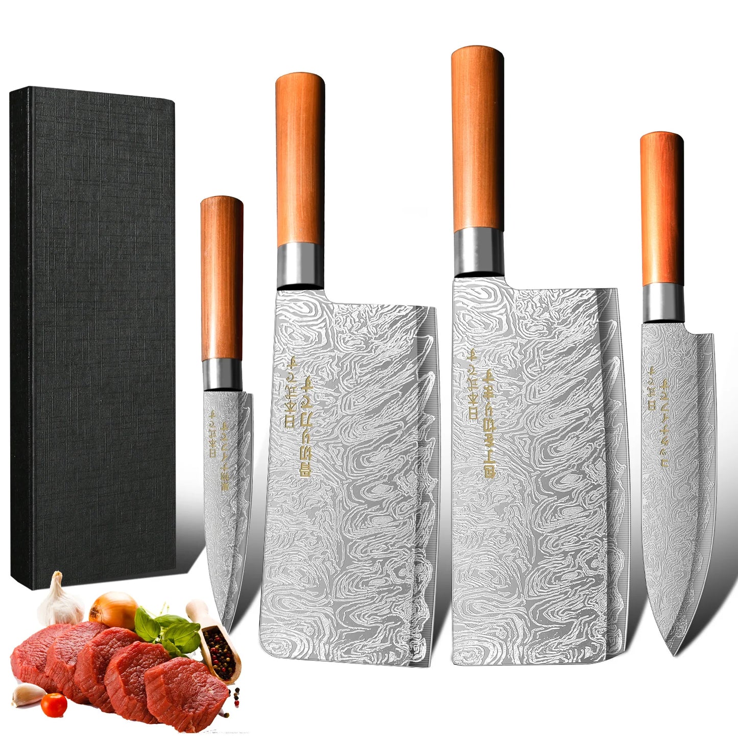 4-Piece Japanese Chef Knife Set