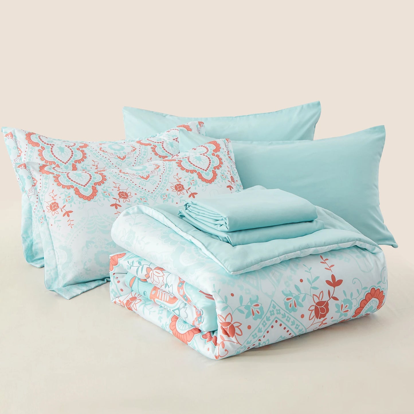 7-Pcs Bohemian print Comforter sets,