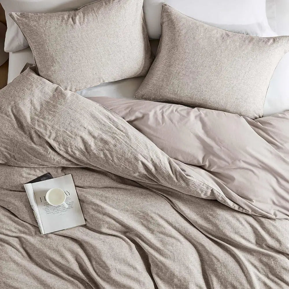 Linen Cotton Blend Duvet Cover Set Organic