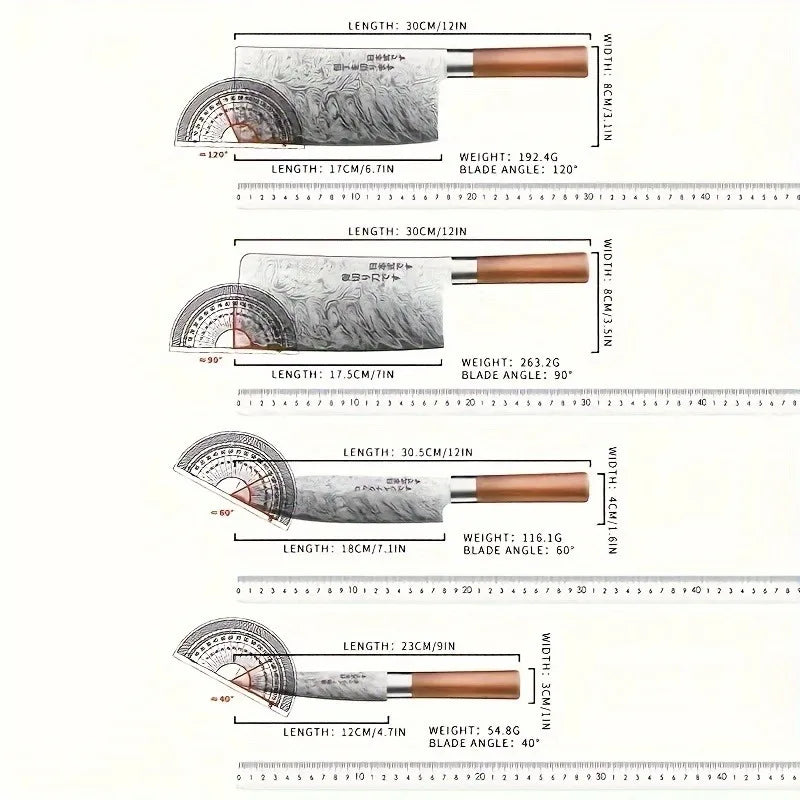4-Piece Japanese Chef Knife Set
