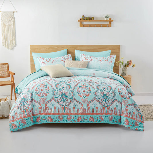 7-Pcs Bohemian print Comforter sets,