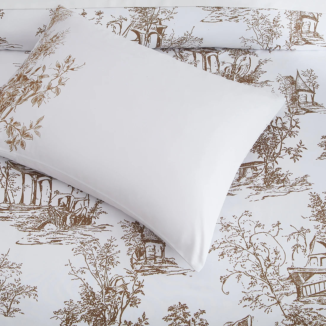 Queen Bed Coverlet Set, 3 Piece Queen Bed Coverlet, Botanical Pattern, Elegant Botanical Prints Perfect for All Seasons