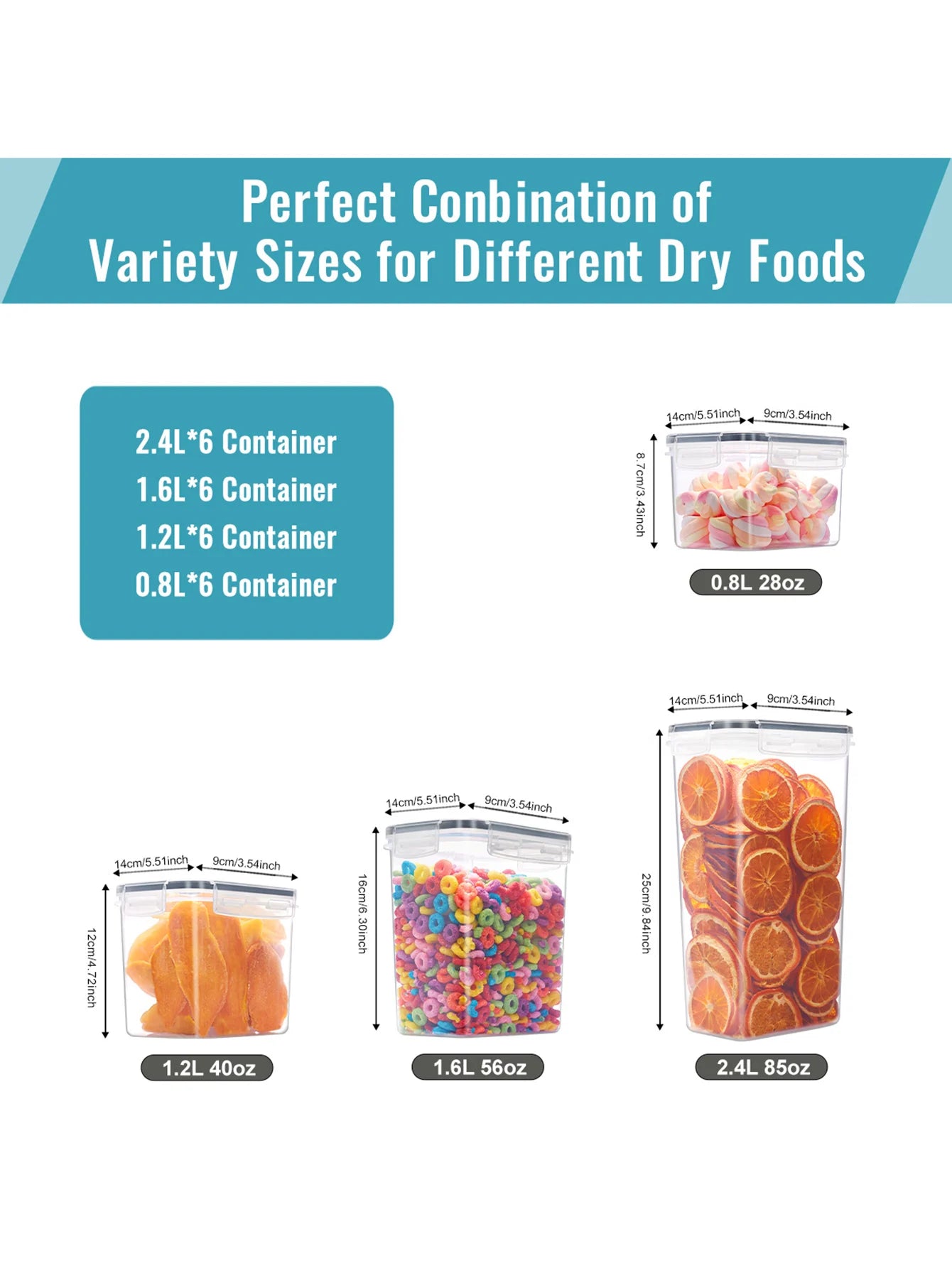 24pc Airtight Food Storage Containers