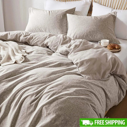 Linen Cotton Blend Duvet Cover Set Organic