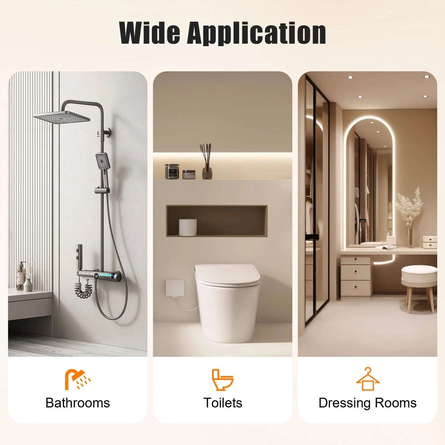 Stainless Curved Corner Shower Curtain Rod Set