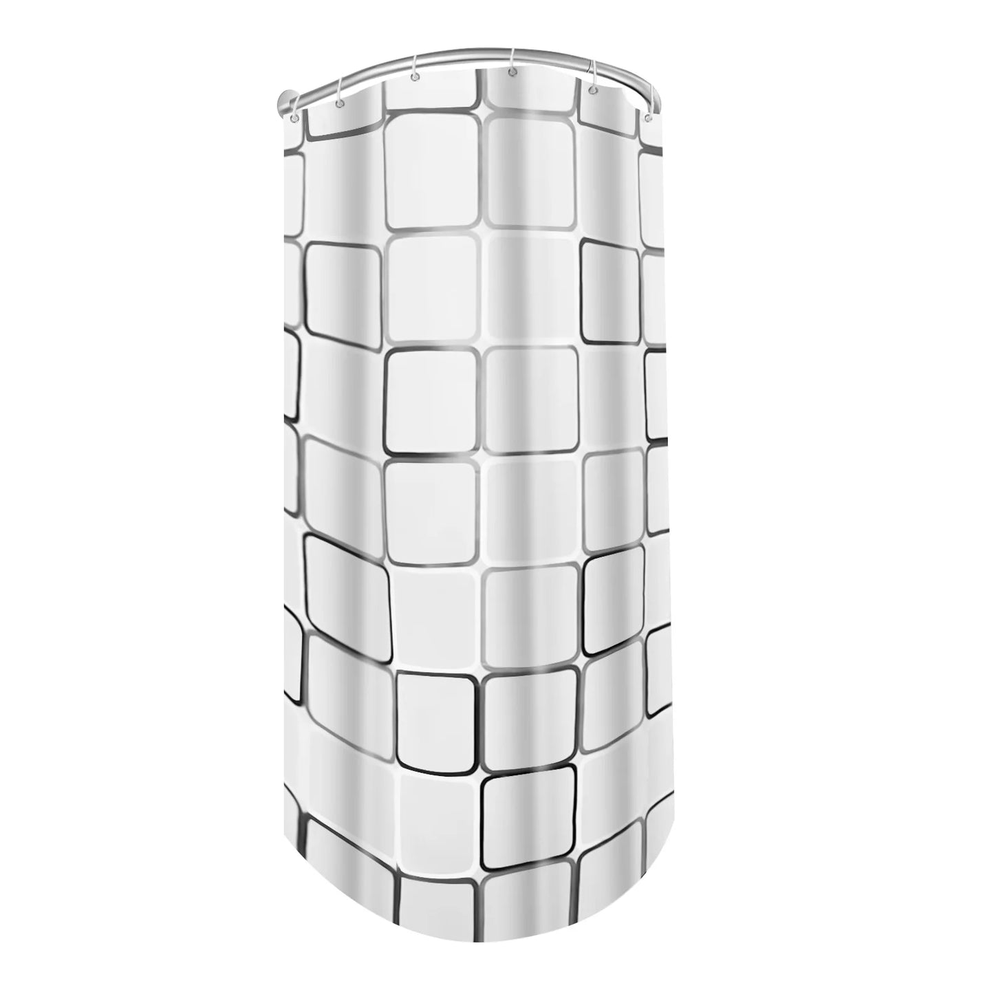 Stainless Curved Corner Shower Curtain Rod Set